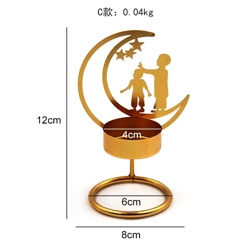 gold metal candle holder