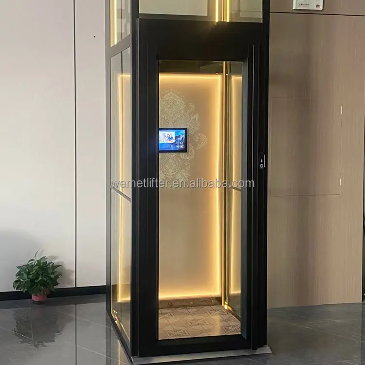 Automatic door for Indoor/Outdoor 2-4 floors Cheap  Elevator Lift Small Home Lift For Sale