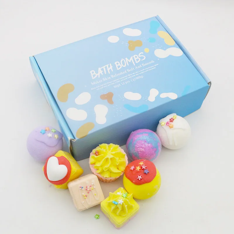 All Natural rich bubble bombs  Children Christmas Gift Bath Fizzies Cupcake Ice Cream Bath Bombs