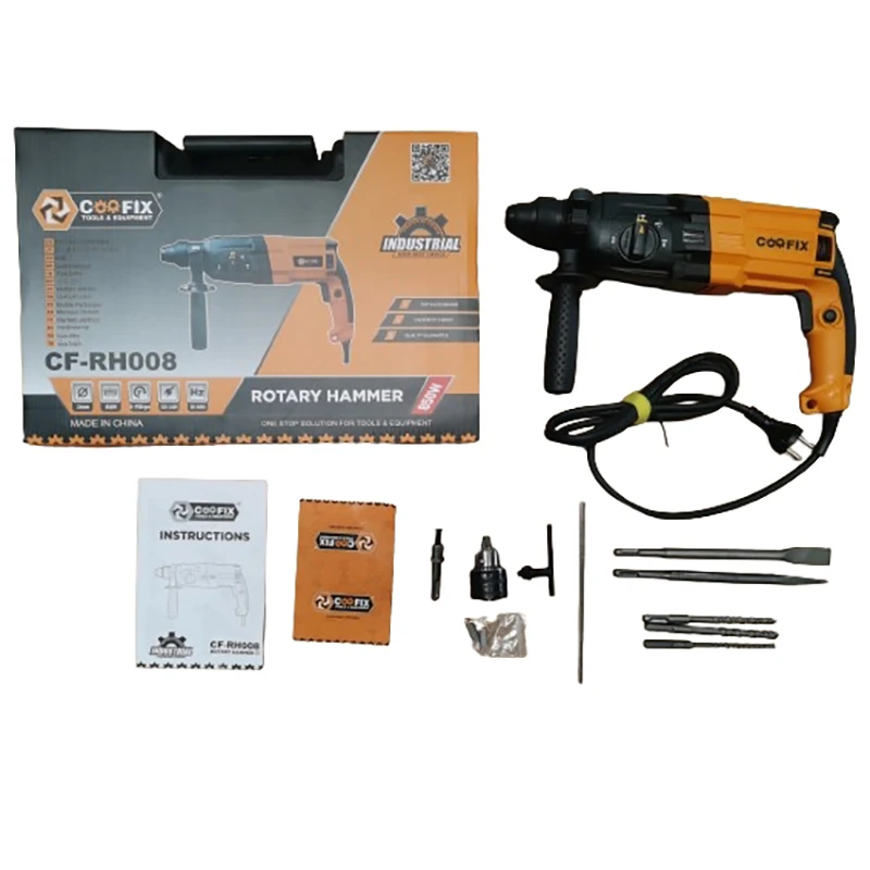 COOFIX  26MM Electric Rotary Hammer 850W Jack Hammer Drill Variable speed 220V Power