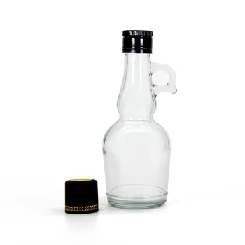 Hot Sale Clear Empty Classic 500ml Vinegar Cooking Oil Glass Maple Syrup Bottles with Loop Handle