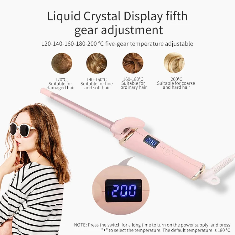 
Wholesale personal care electric LCD rapid heating ceramic salon ion ultra-fine shape bar iron curler 