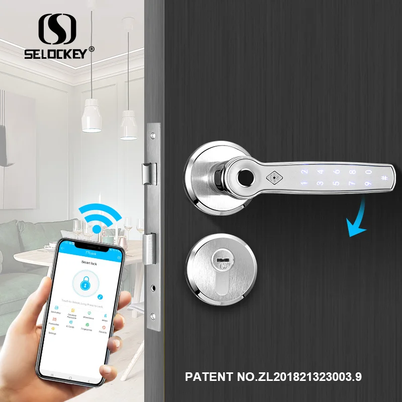 
Best price smart app ttlock wifi fingerprint password digital lock key card electronic locker lock for sales 