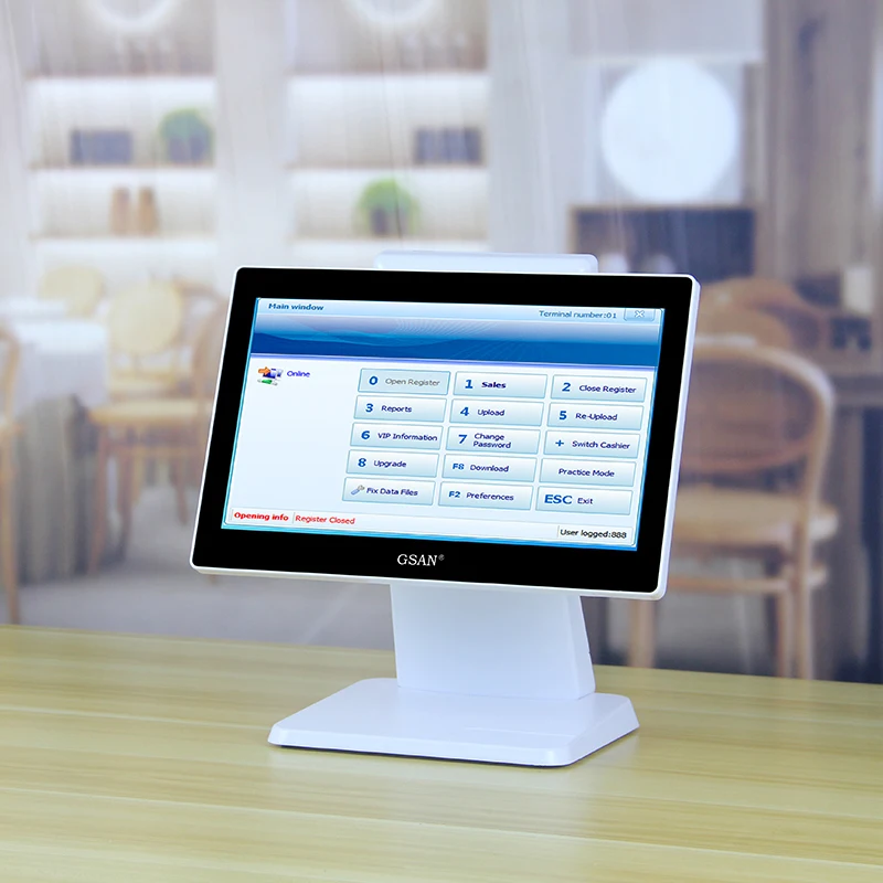 Multi-Point Capacitive Touch Control Cash Register Box 14 Inch Touch Pos Machine Cashier Pos System