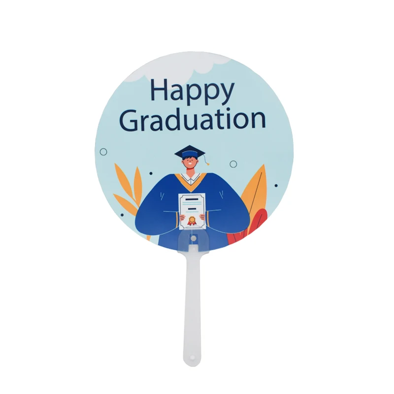 Best selling Qualisub PET Plastic hand Fan Blank Sublimation Hand fan Portable hand fan blanks Double sided DIY print