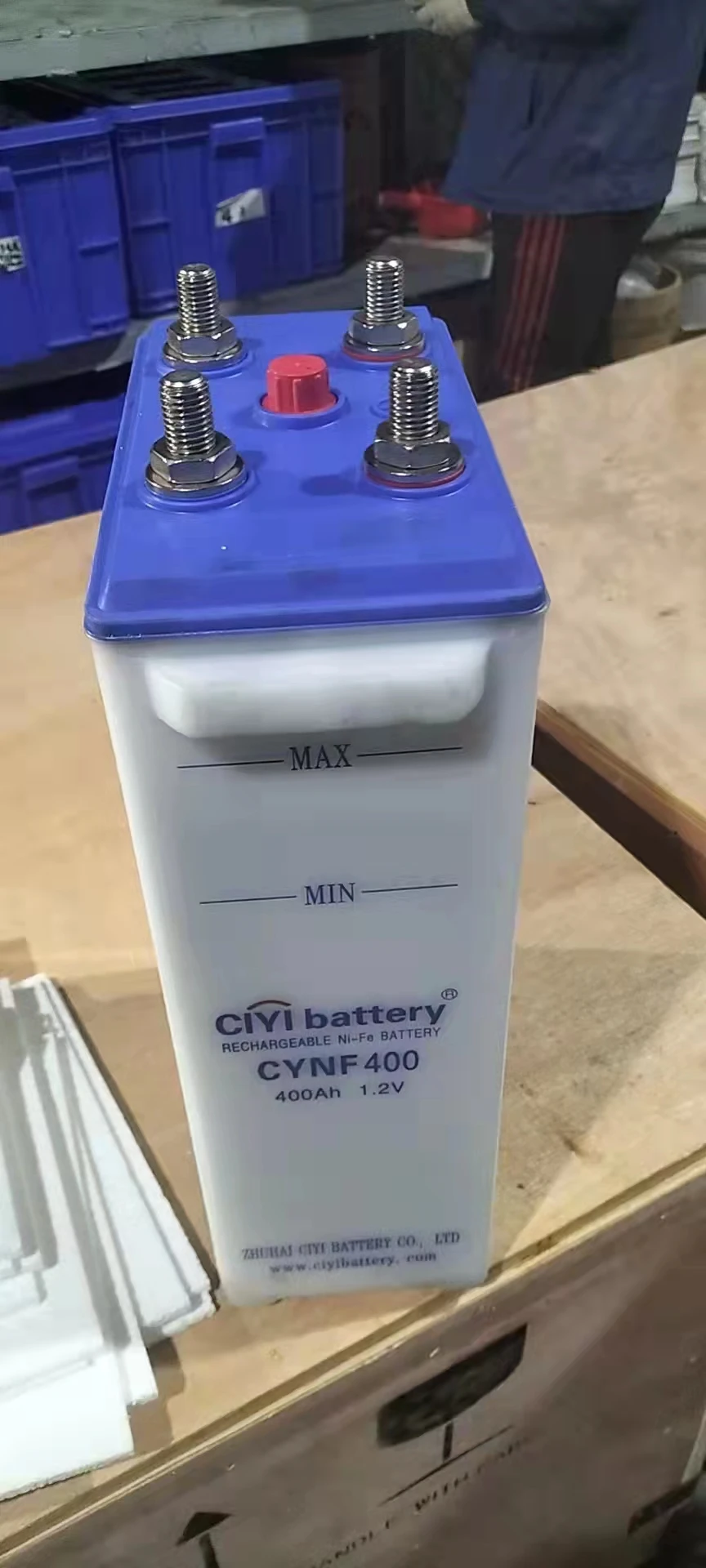 Long Life Solar Battery NI-FE Nickel Iron Batteries 48V 400AH AND 48V IS 40PCS 1.2V 400AH SINGLE CELLS IN SERIES CONNECTION