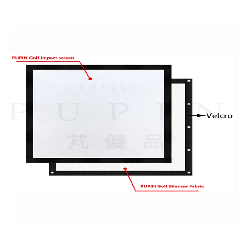 115inchesx150inches golf simulator impact screen 300x381cm HD projector screen ratio 4:3 golf projection screen