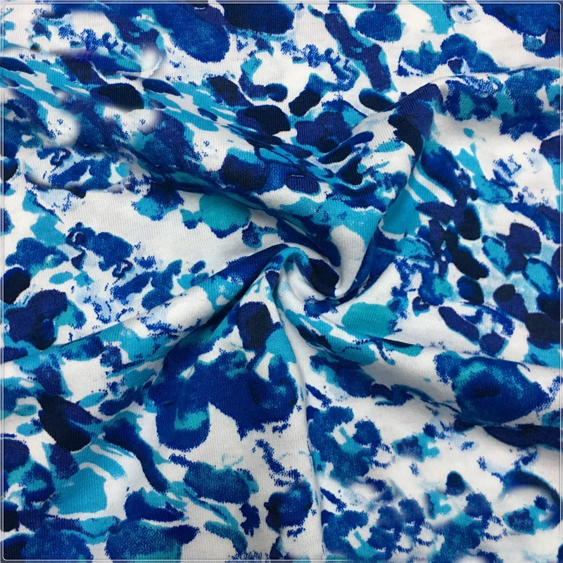 Custom Printed Cotton Jersey Fabric T Shirt Cotton Spandex Cotton Lycra Fabric