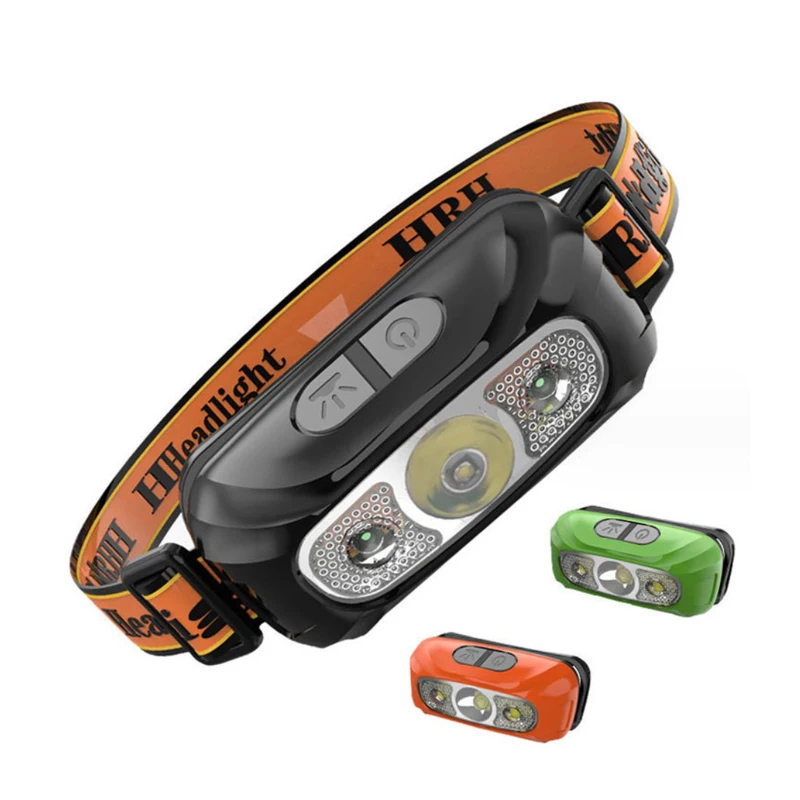 Portable Outdoor Waterproof Rechargeable Headlight Fishing Lamp USB Night Running Small Headlight