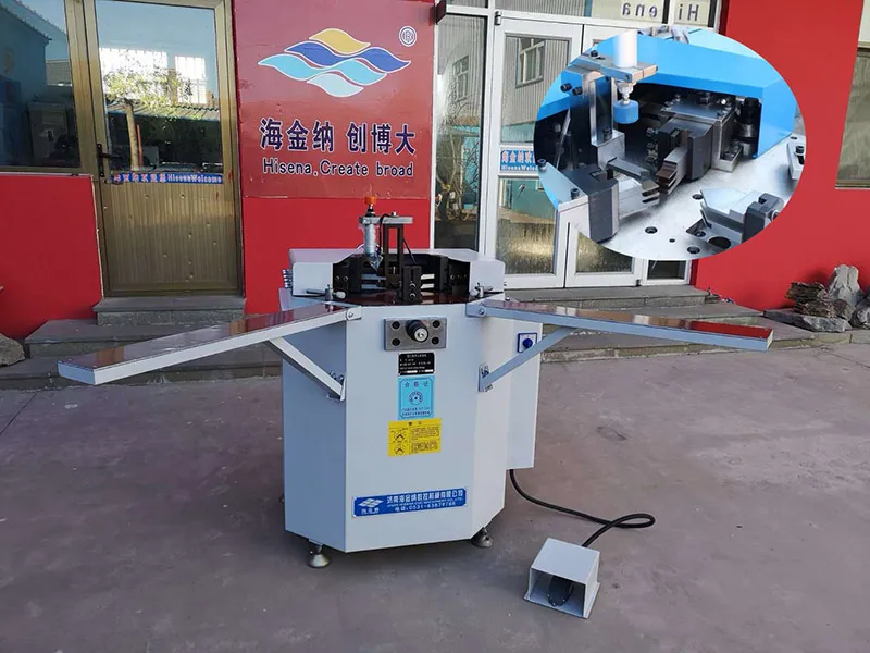 Aluminum curtain wall window corner crimping automatic hydraulic aluminum workshop machinery