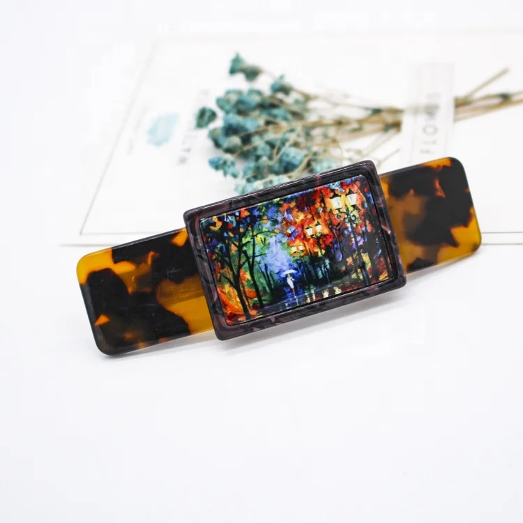 Новое поступление, аксессуары для украшения волос из целлюлозного ацетата, Французская заколка