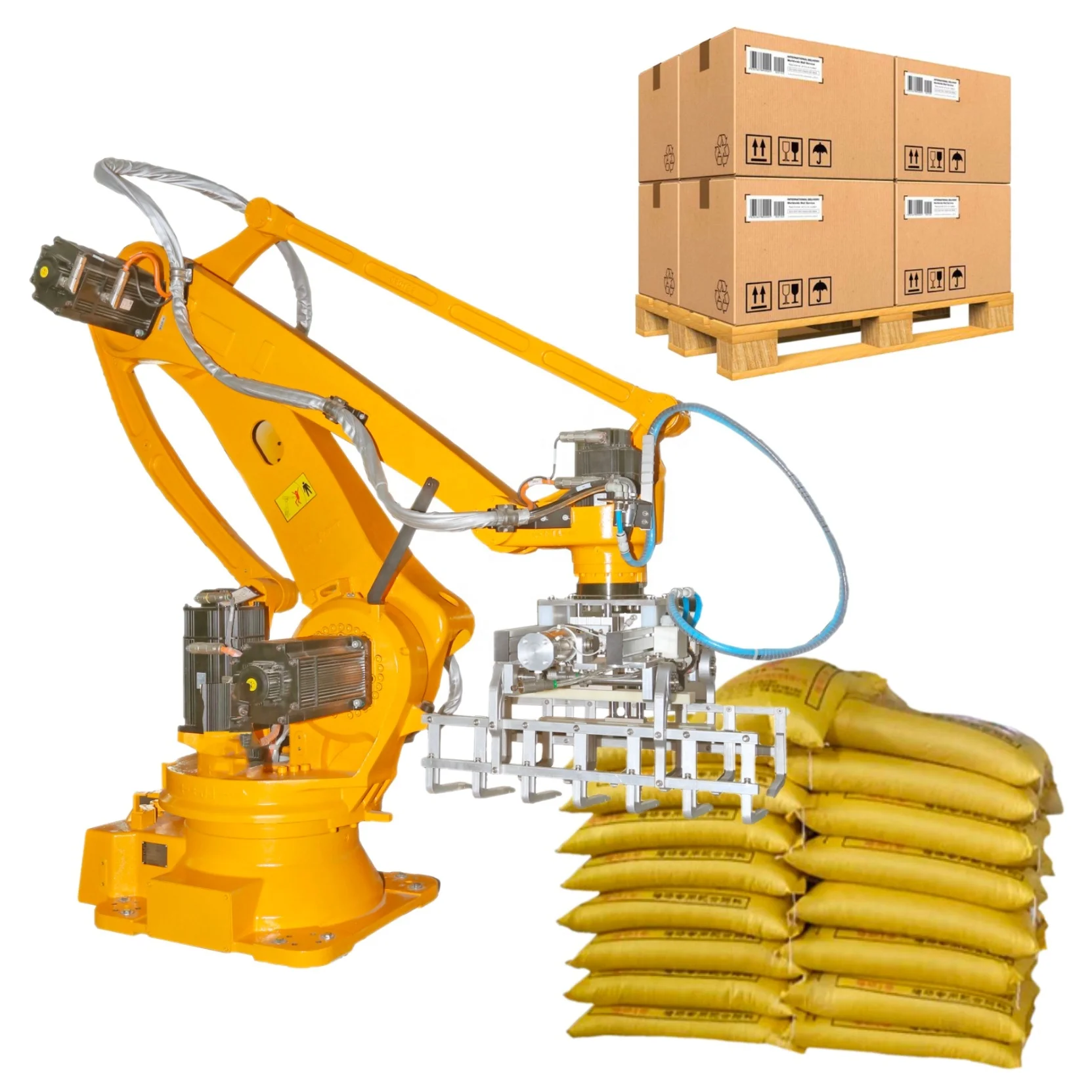 Professional Manufacture Roboter Palletizering Packing Line Pack Carton Case Bag Robot Estun Palletizer Bag