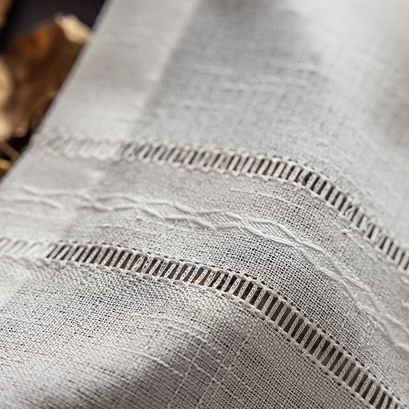 ZHONGHUA Bamboo Joint  Pattern Sheer Curtains For The Bedroom Window