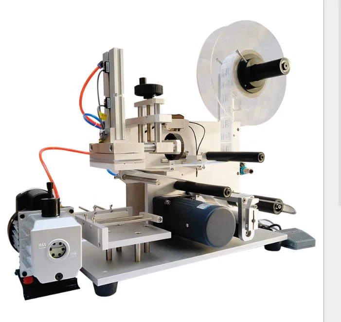 2021 Semi auto labeling machine flat surface square bottle labeling machine