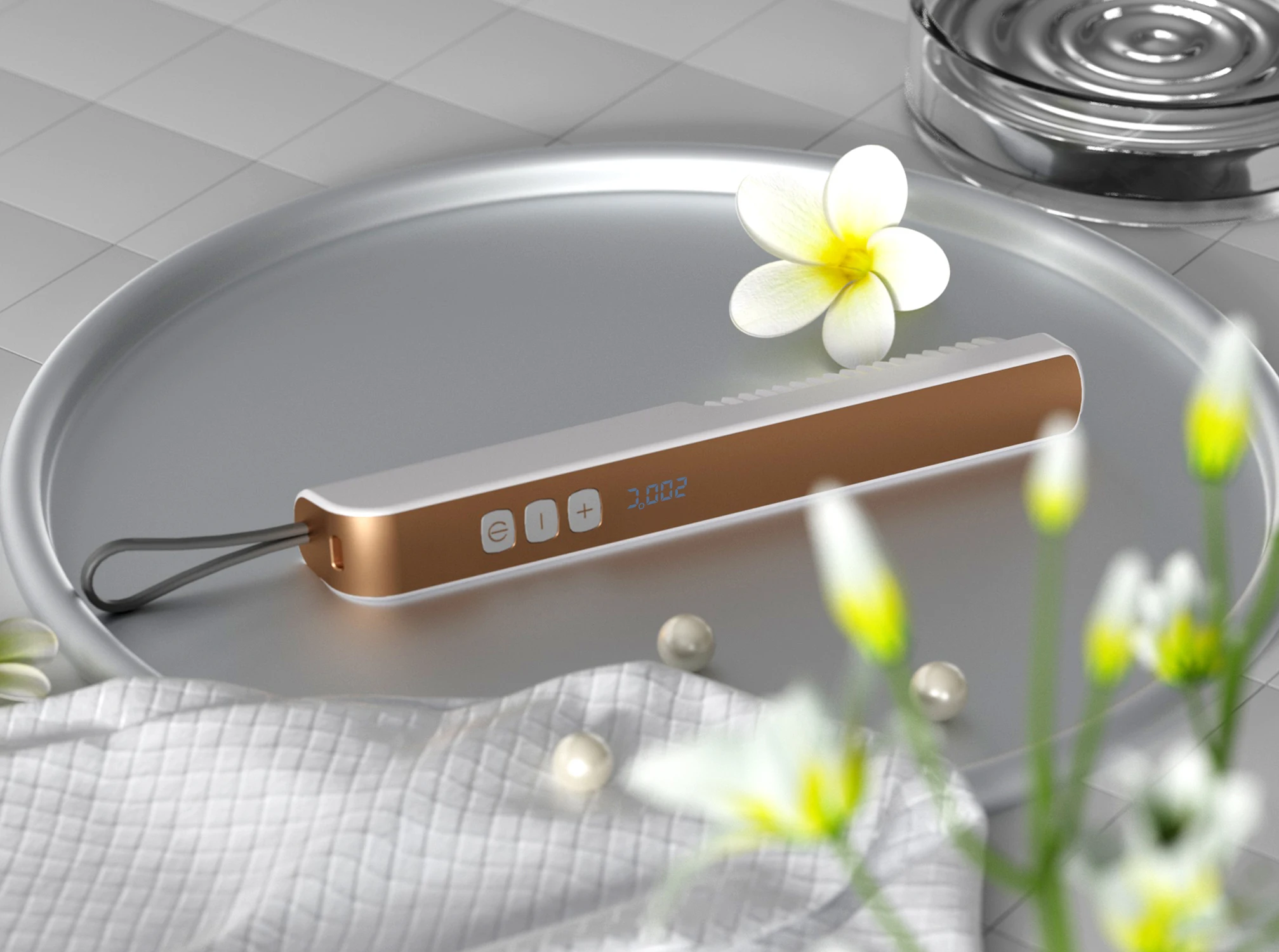 Rechargeable USB portable hair straightening brush Anti-Scald Hair Straightener Comb for Frizz-Free Silky Hair