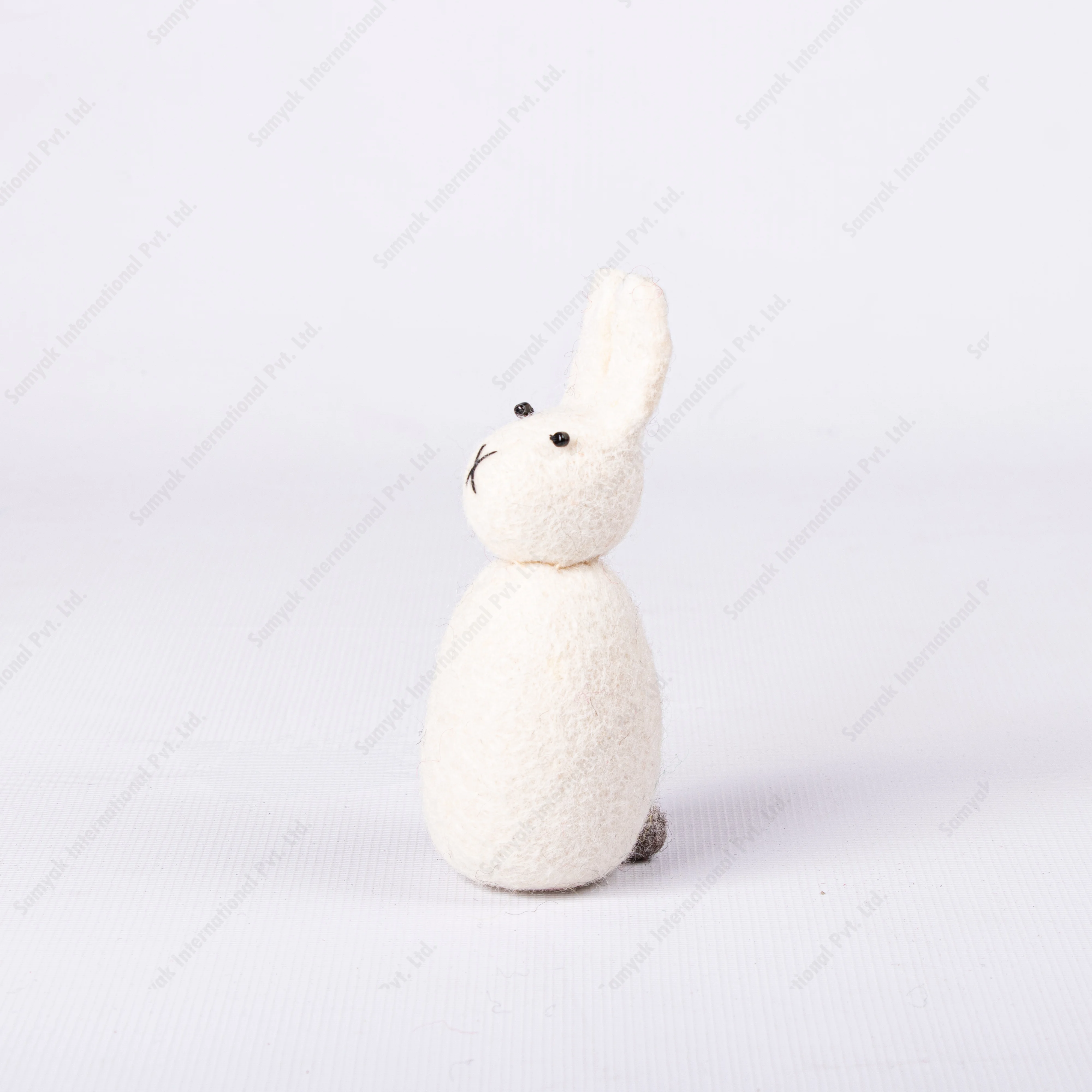 Hot Selling DIY Felt White Rabbit Merino Wool used schools educational dolls toys and decorations
