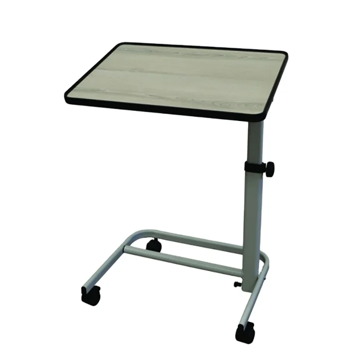 New multifunctional folding hospital adjustable bedside table with wheels nursing table