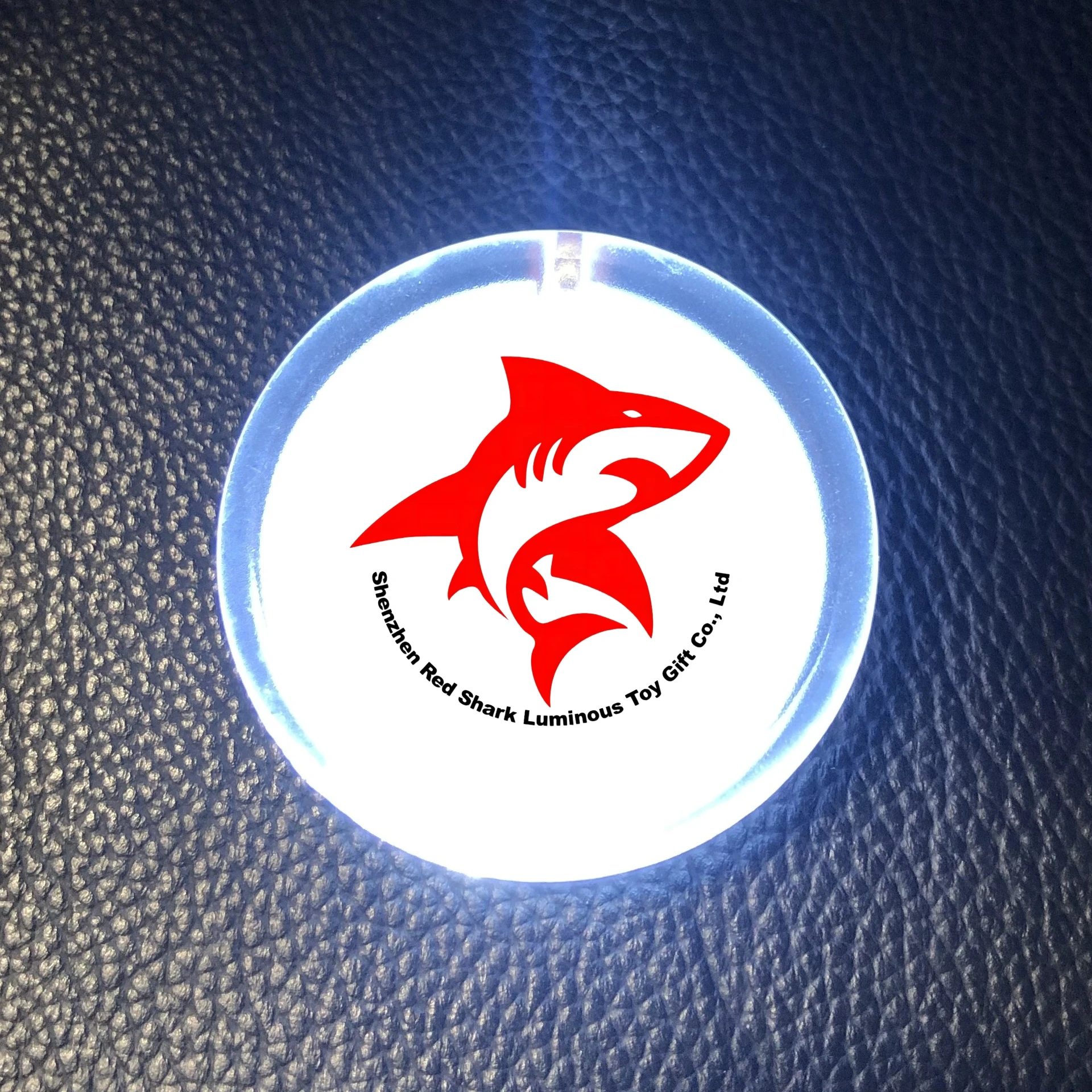 High Quality Trend Custom Logo LED Badge Party Lighting Flashing Glitter Glow Pin Button Blank Badge
