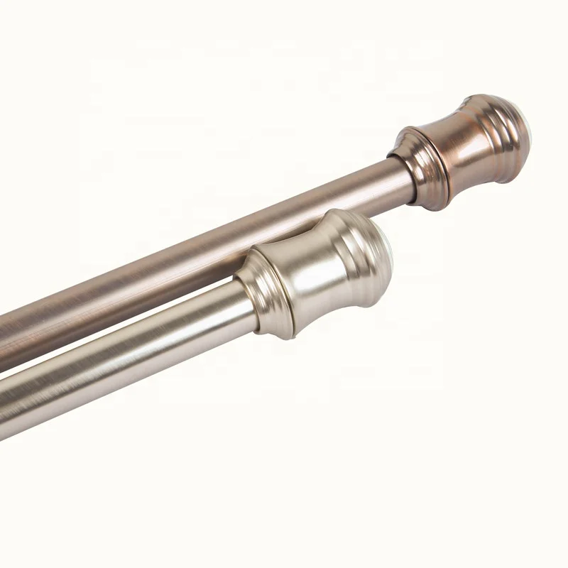 
Bathroom curtain rail metallic adjustable curtain rod for bathroom curtain 