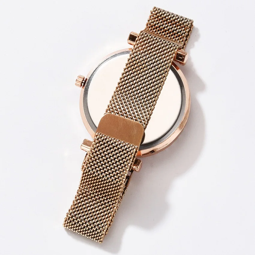 
5pc/set Luxury Brand Women Watches Starry Sky Magnet Watch Buckle Fashion Casual Female Wristwatch Roman Numeral Simple Bracelet 
