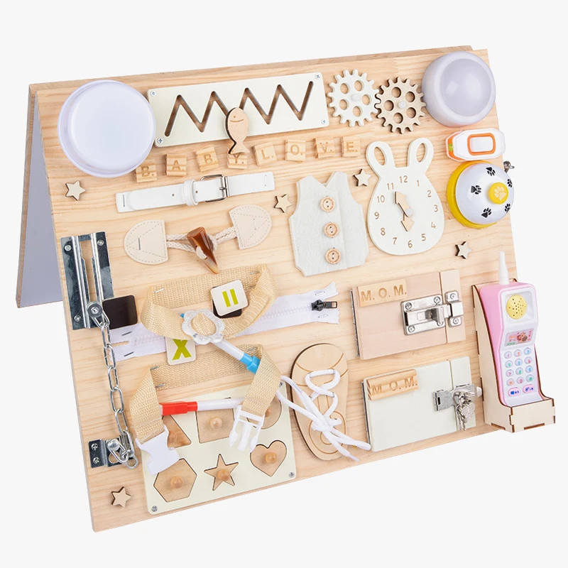 2021 wooden toys other toys & hobbies activity baby kids sensory toddler montessori busy board for toddler