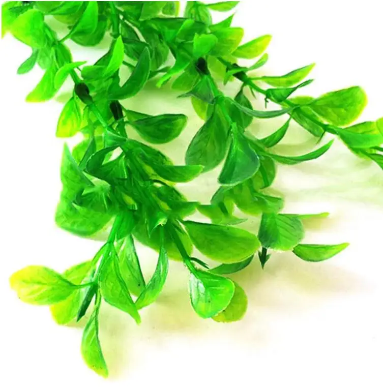 Simulation Water Grass 25cm Long Plastic Green Grass Aquarium Decoration Fish  Decorated with Fake Water Grass