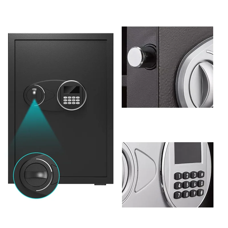Customized Mini Home Office Hidden Safe Box Colorful Powder Coated Electronic Digital Small Locker Black