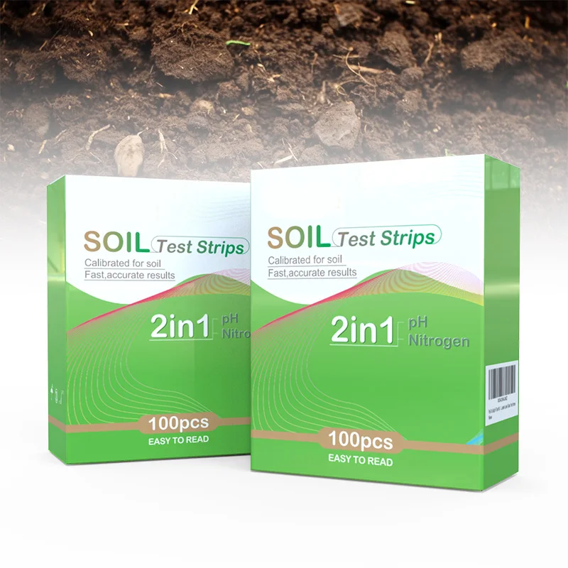 Soil Ph Nitrogen Nitrate Testing Kit for Garden and Home Farm Plants with PH Soil test strips