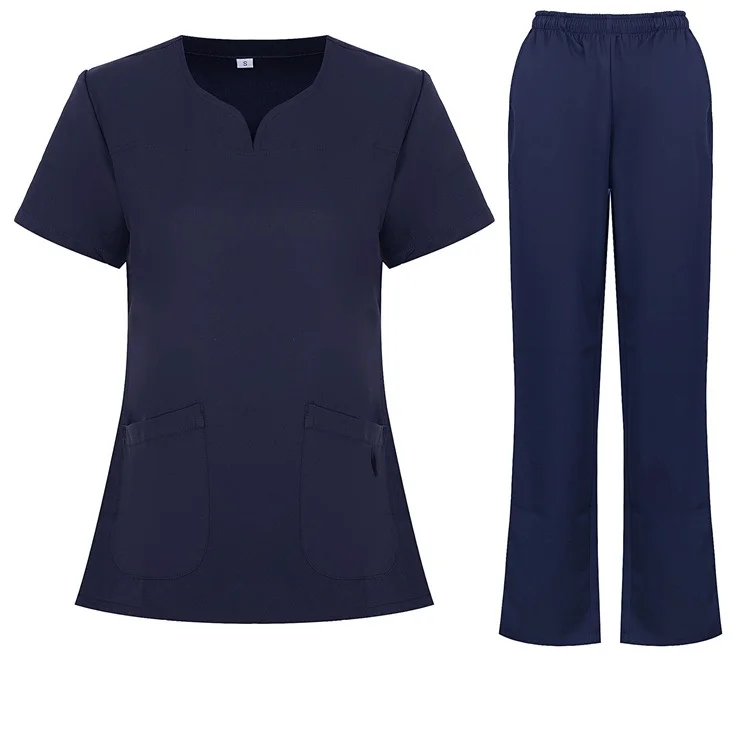 
Newest Design Top Quality Scrub Suit Nurse Uniform Set Hospital Dentist Scrubs Uniform 