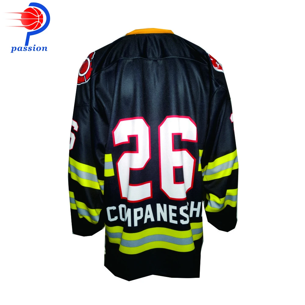 Top quality sublimated  customized designs logos and best custom material ice hockey jersey