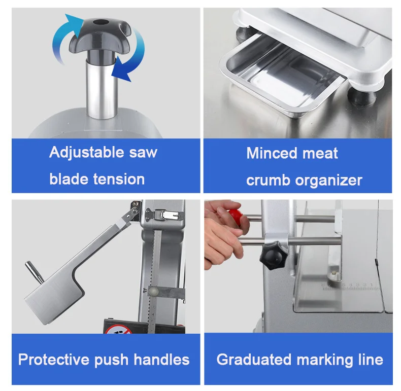 Bone Saw Machine Multi-Functional Frozen Fresh Band Commercial Cutter Butcher Boy Automatic Goat Frozen Meat Cutting Machine