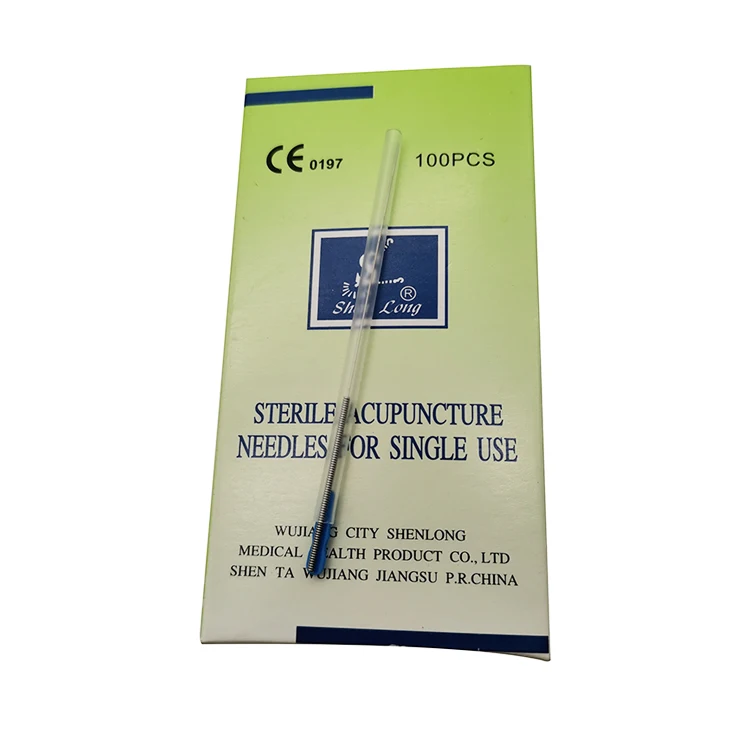 Shenlong Brand sterile disposable acupuncture needles With Individual Tube For Single Use Sterile Acupuncture