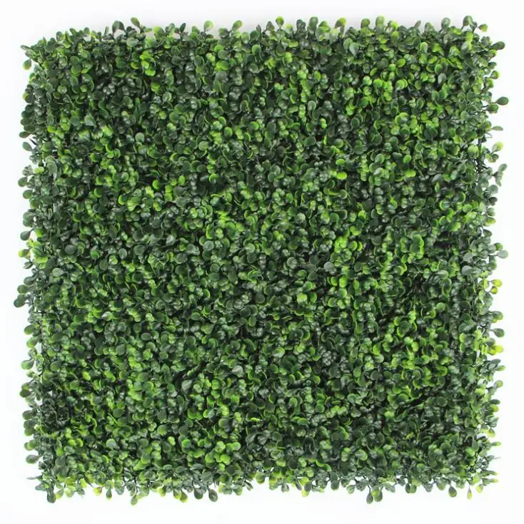Customized Plastic Faux Topiary Boxwood Grass Mat Panel Artificial Privacy Hedge Plants Green Wall For Vertical Garden