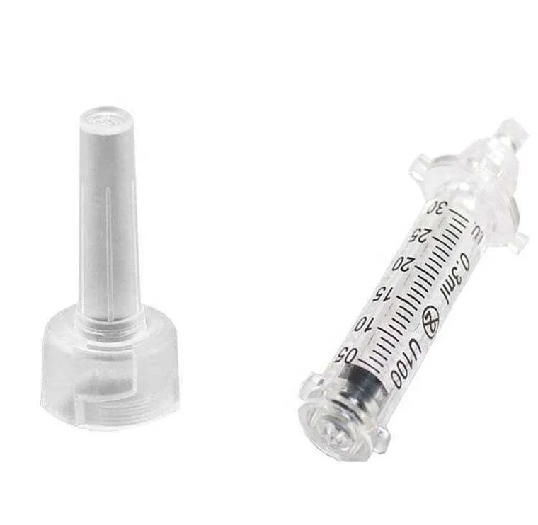 Hyaluronic injection pen disposable syringe ampoule head and adapter