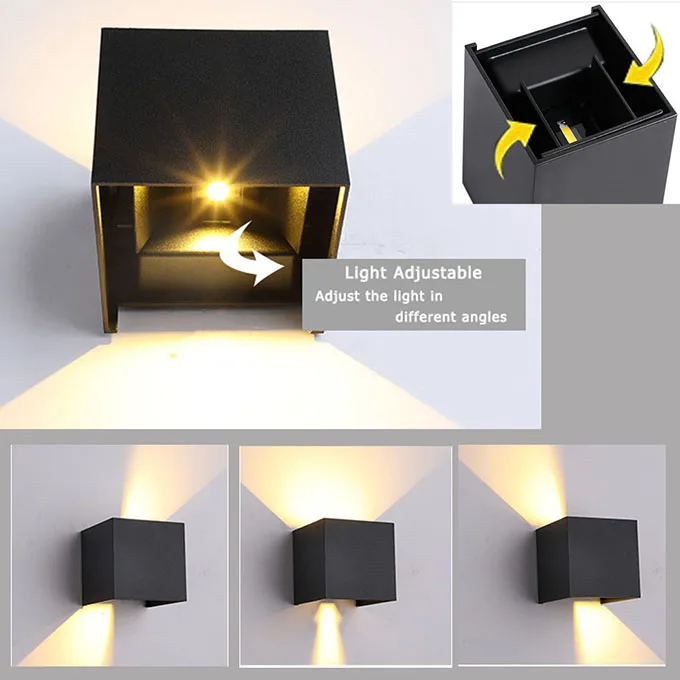 Wall mounted outdoor wall light led up and down 6W Exterior wall lamp waterproof IP65