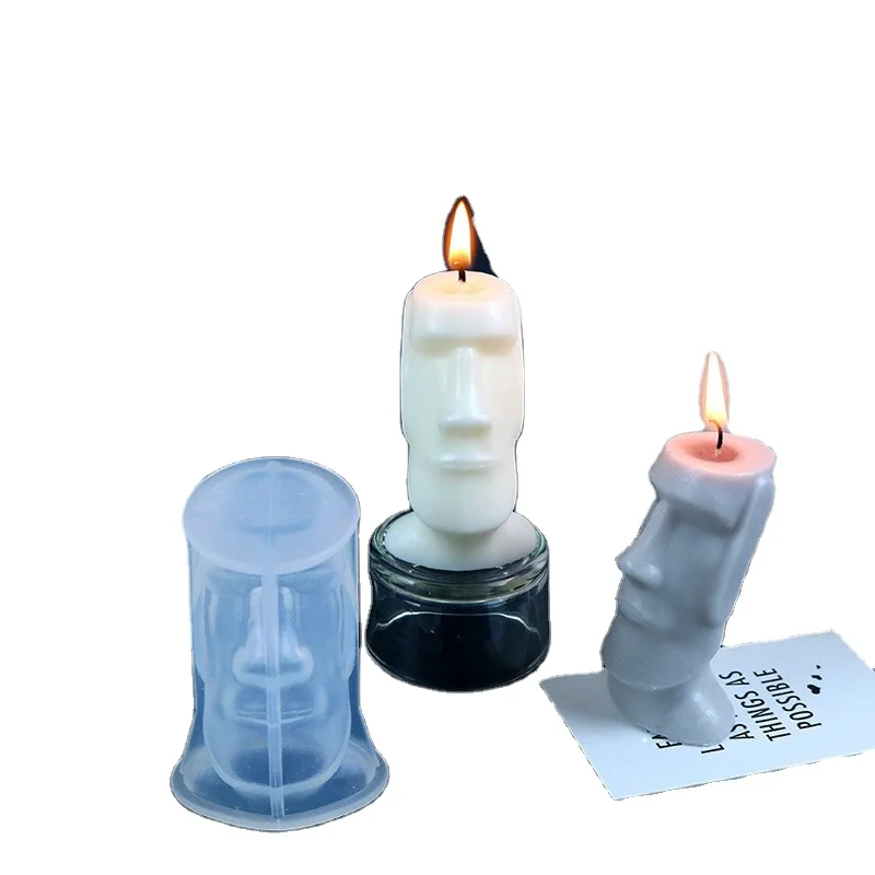Silicon Mold Candles Epoxy Resin Rubber Baking Cake Candle Soap Ice Molder Silicone Easter Island Giant Molds