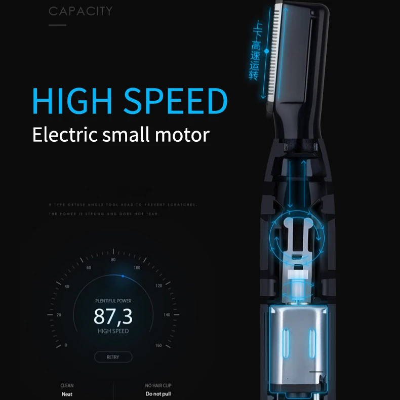 BLUEMAN электрический триммер для бровей не вызывает болезненных ощущений точные брови лица средства ухода за кожей волос триммер для бровей