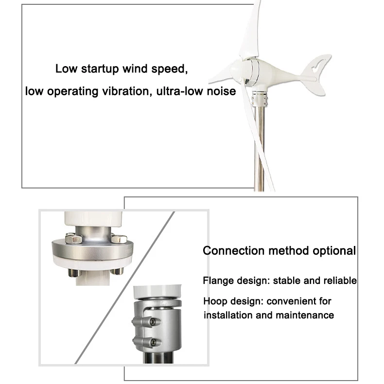100W 200W 300W Mini Wind Generators Turbine 12V 24V Wind Turbine
