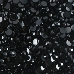 Wholesale Factory Supply Bulk 2mm-6mm Non Hot Fix Round Epoxy Resin Jelly Flatback Base Rhinestone For Garment Decoration