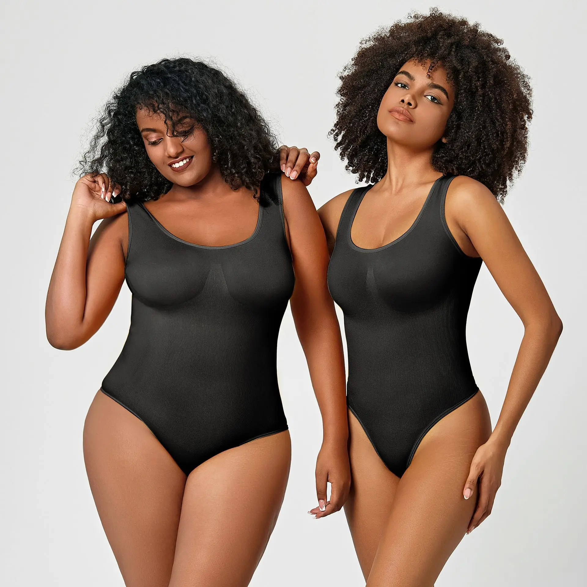Women Slimming Bodysuits Shapewear Tops Camisole Leotards Bodycon Jumpsuit Removeable Strap Tummy Control Body Shaper