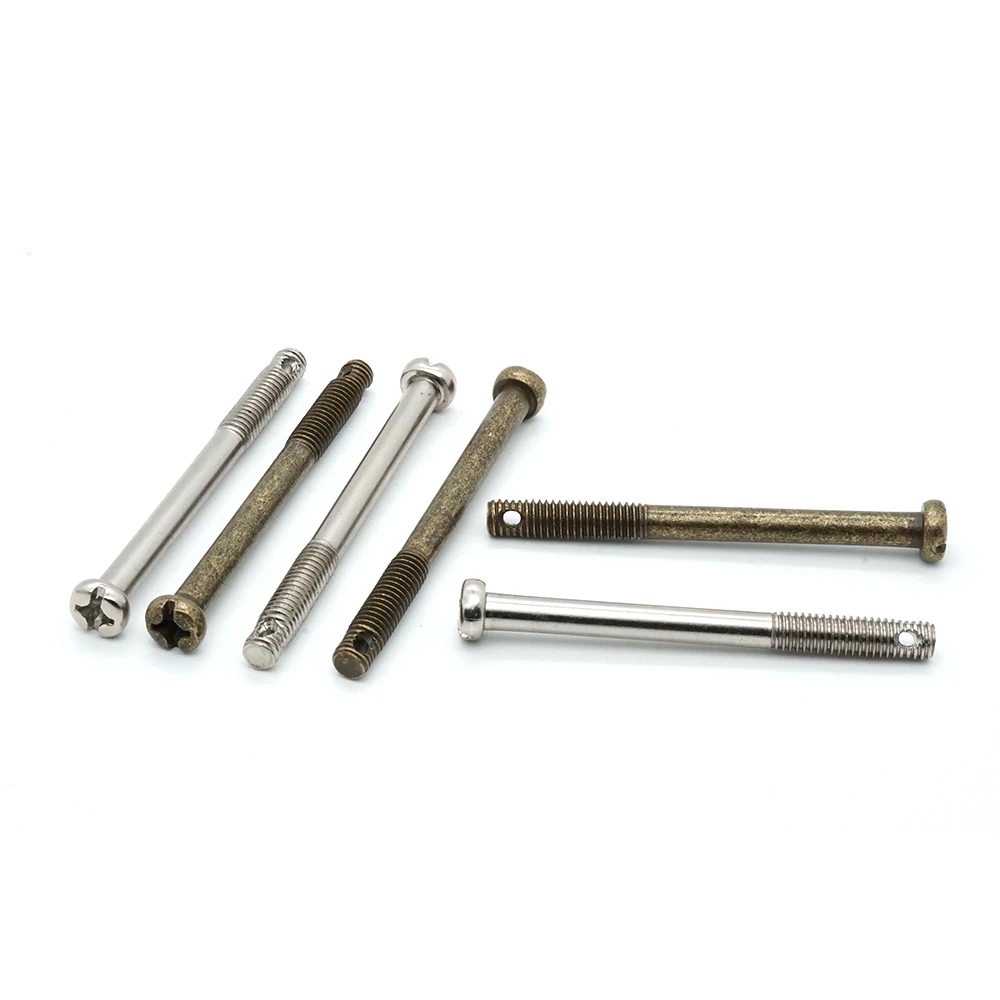 High quality Zinc-plated Cross recessed Pan head threaded fastener screw bronze half thread cross head perforated tapping bolt