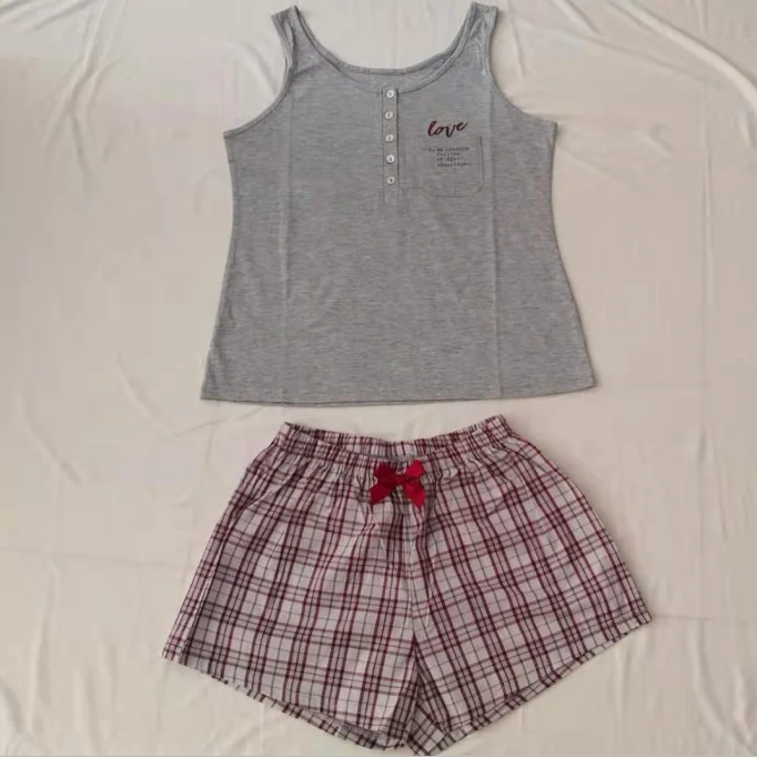 Custom Christmas Pyjamas Print Sleep Short flannel pajamas Womens summer Sleep Boxer Shorts