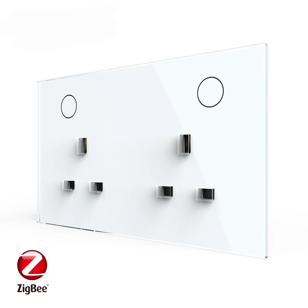 Выключатель настенный Livolo Zigbee, умная розетка стандарта Великобритании, 13 а, с Alexa Google Home