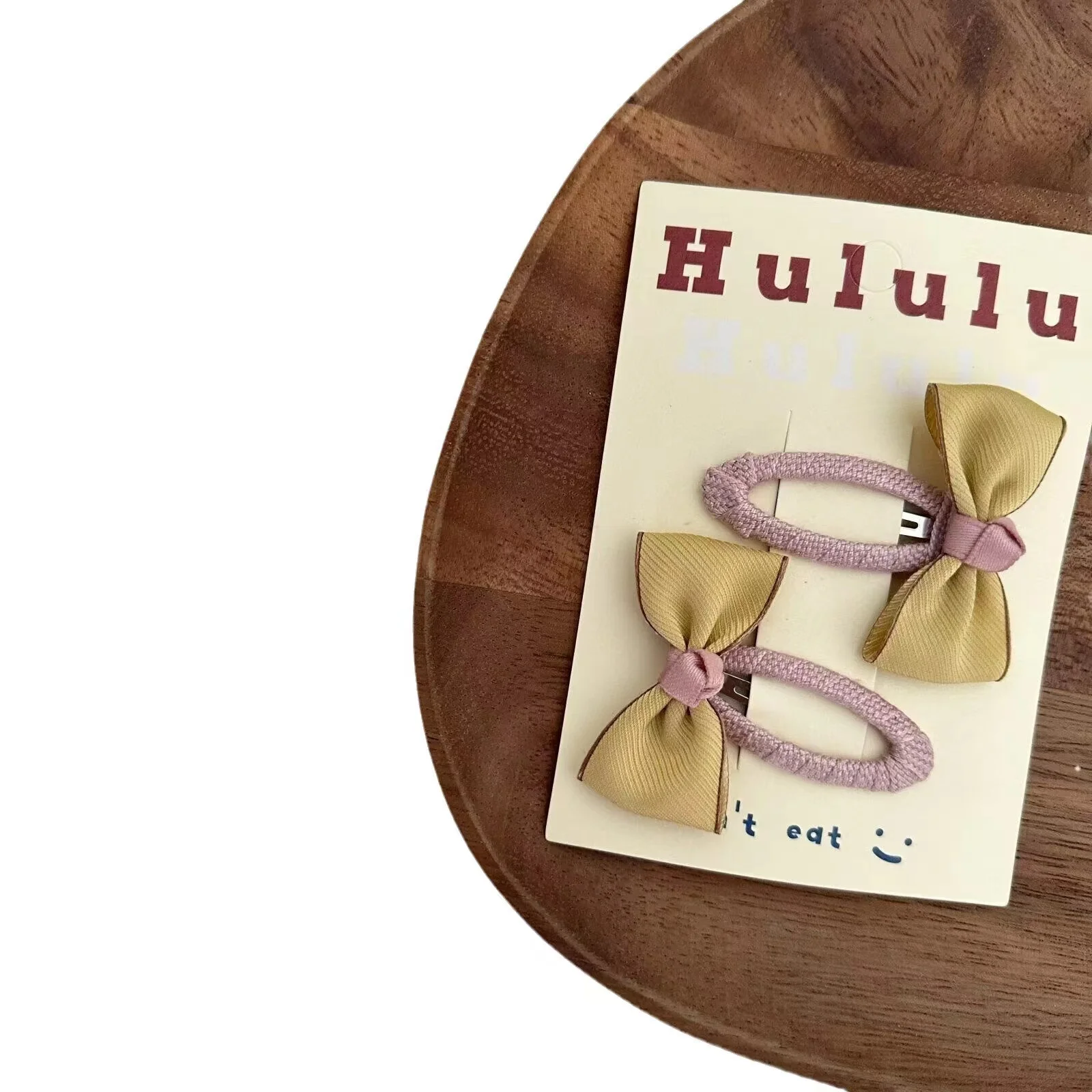 Shuoyang  Fashion Girls Headdress Snap Bow  Clip Sets 2pcs/sets Coffee Color Flower Crochet Side Hair Clip Metal Hair Barrettes