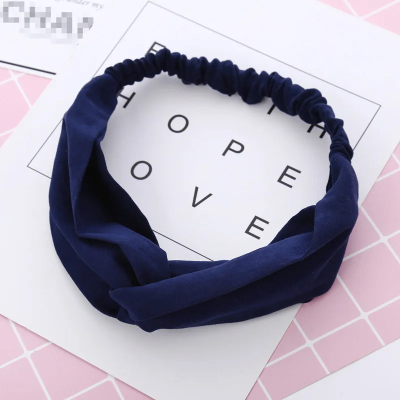 Fashion Spring Autumn Women Girls suede solid hair band elastic Headband