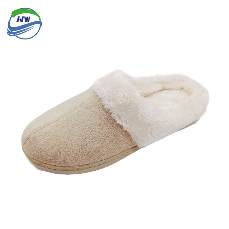 High-quality and durable colorful indoor mini suede plush indoor slippers
