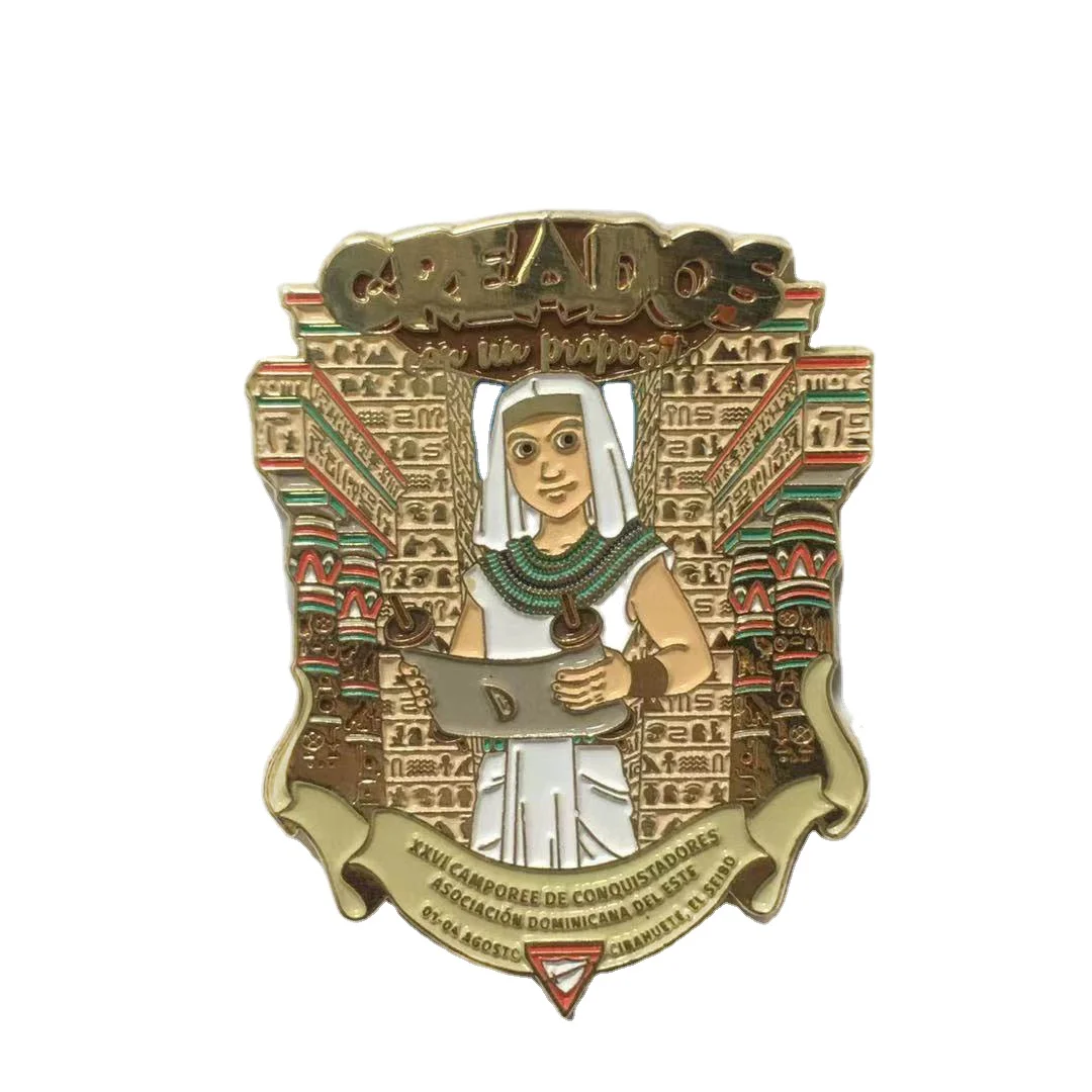 Hot sell ODM color casual Die cutting printing 2D team enamel metal cartoon pin supplier