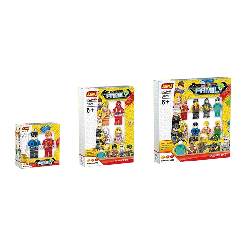 3 pack under dollar hot sell vehicle action figure DIY Building Block smini Bricks Toys For gift figure family