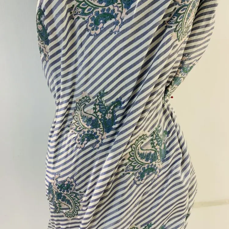 Low-cost Customized Grey Flower Pattern Striped Embroidered Print Clothing Fabric