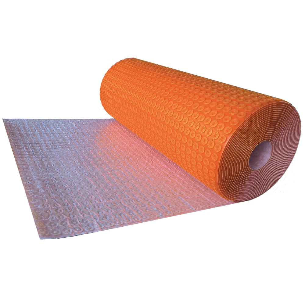 215 sqft Self-Adhesive Electric Underfloor Heating System with Radiant Floor Heating Mat Ditra Uncoupling Mat - 20m/roll